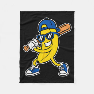 Banana Funny Cartoon Kids Youth Boys Girls Design Fleece Blanket