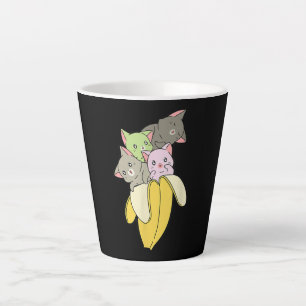 Banana Funny Cat Cute Kitten Gift Latte Mug