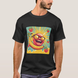 Banana Funny Fruit Shining In Sun Summer Halloween T-Shirt