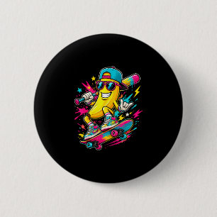 Banana funny ice cream drip kids youth boys girls 6 cm round badge