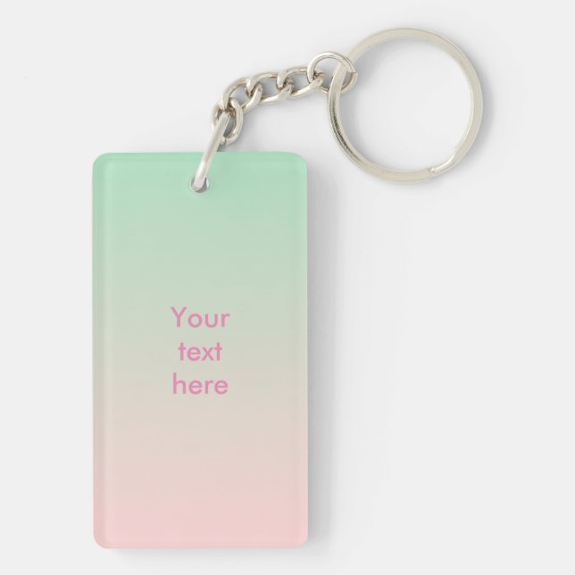 Banana Gay Pride Freedom Heart Key Ring (Back)