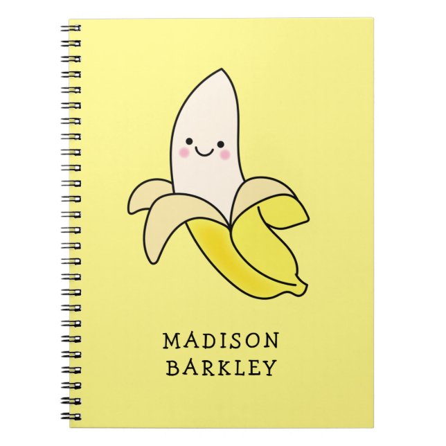 Banana Kid's Cute Kawaii Notebook (Front)