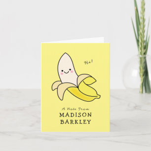 Banana Kid's Cute Kawaii Stationary Cards