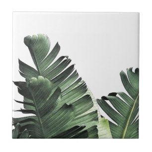 Banana leaf ceramic tile