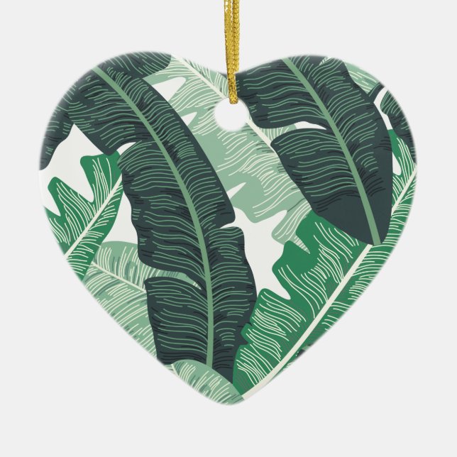 Banana Leaf Ceramic Tree Decoration (Front)