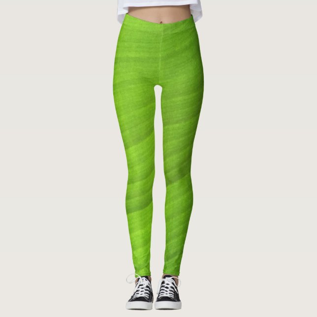 Banana Leaf Close-Up Leggings (Front)