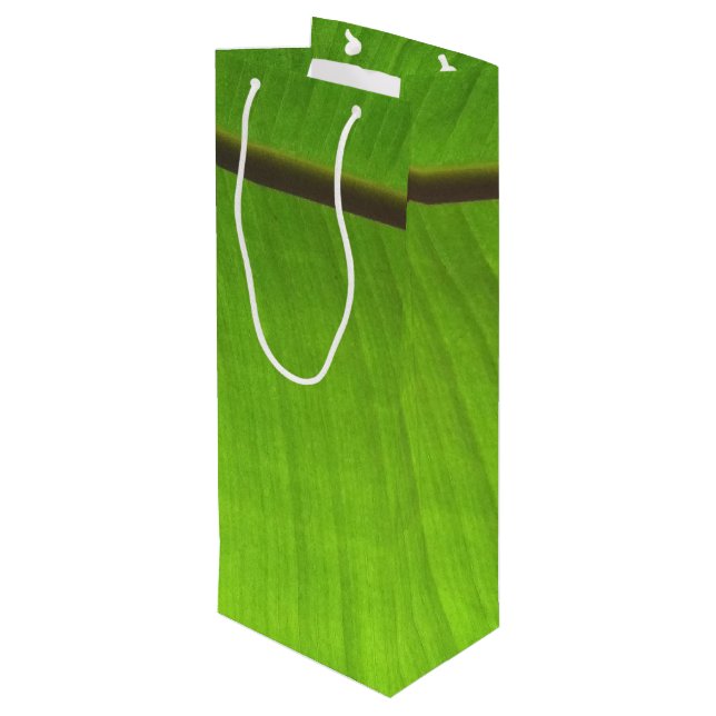 Banana Leaf Close-Up Wine Gift Bag (Back Angled)