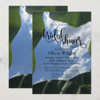 Banana Leaf Framed Sky Tropical Bridal Shower