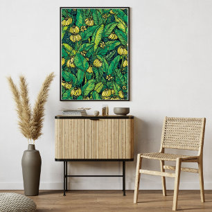 Banana Leaf & Fruit Combo Tropical Jungle Poster