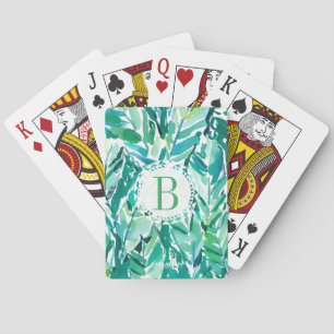 BANANA LEAF JUNGLE Green Tropical Playing Cards