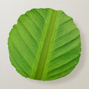 Banana leaf leaf banana fibres round cushion