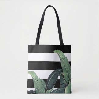 Banana Leaf Tropical Stripe Bag - Martinique Print