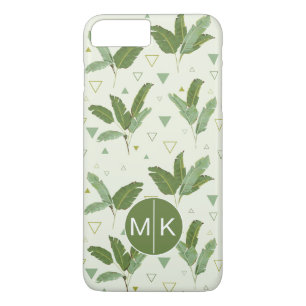 Banana Leaf With Triangles Monogram iPhone 8 Plus/7 Plus Case