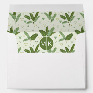 Banana Leaf With Triangles Monogram Envelope