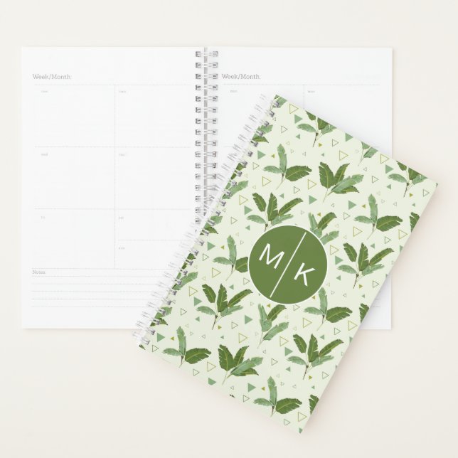 Banana Leaf With Triangles | Monogram Planner (Display)