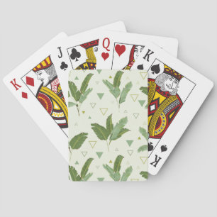 Banana Leaf With Triangles Playing Cards