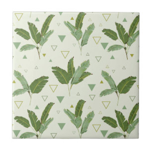 Banana Leaf With Triangles Tile