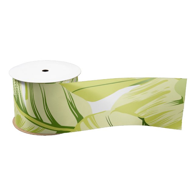 Banana Leaves 4 Satin Ribbon (Spool)