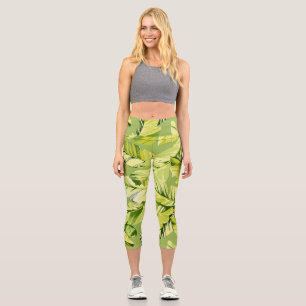 Banana Leaves 5 Capri Leggings