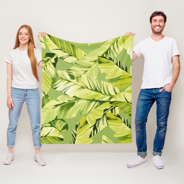 Banana Leaves 5 Fleece Blanket (In Situ)