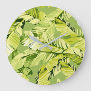 Banana Leaves 5 Large Clock