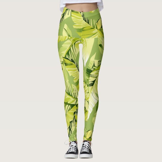 Banana Leaves 5 Leggings (Front)
