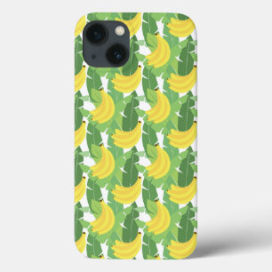Banana Leaves And Fruit Pattern iPhone 13 Case