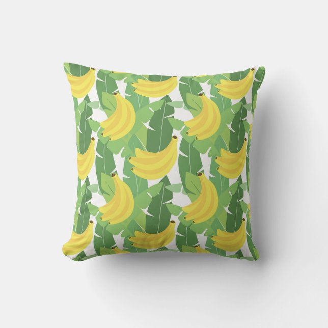 Banana Leaves And Fruit Pattern Cushion (Front)