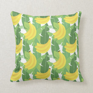 Banana Leaves And Fruit Pattern Cushion
