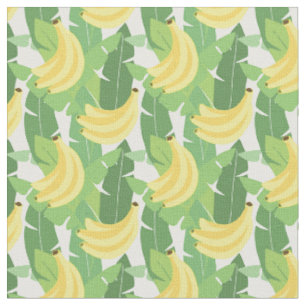 Banana Leaves And Fruit Pattern Fabric