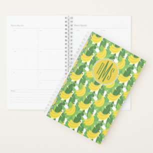 Banana Leaves And Fruit Pattern   Monogram Planner