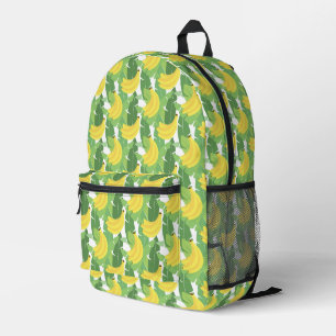 Banana Leaves And Fruit Pattern Printed Backpack