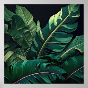 Banana Leaves Art Print Poster