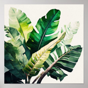 Banana Leaves Art Print Poster