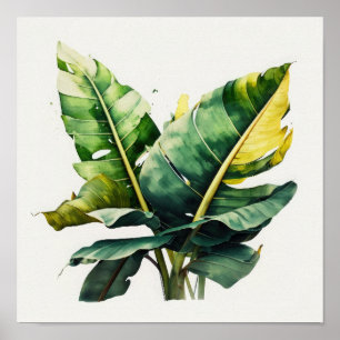 Banana Leaves Art Print Poster