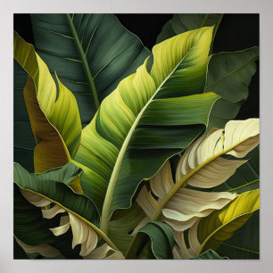 Banana Leaves Art Print Poster