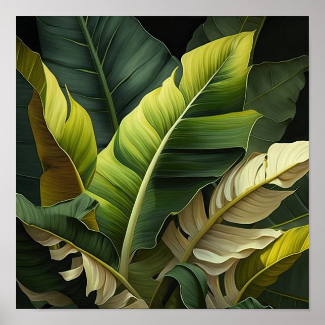 Banana Leaves Art Print Poster (Front)