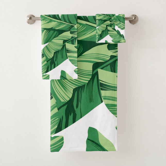 Banana leaves bath towel set (Insitu)
