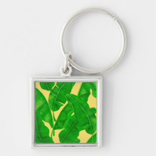 Banana leaves key ring
