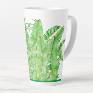 Banana Leaves on a Large Latte Mug
