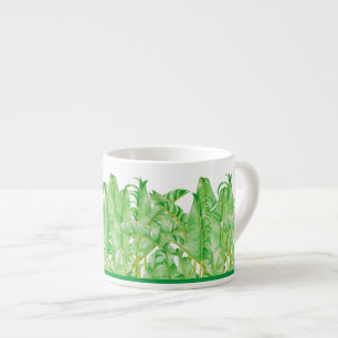 Banana Leaves on an Espresso Mug