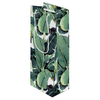 Banana Leaves Palm Tree Tropical Wine Gift Bag