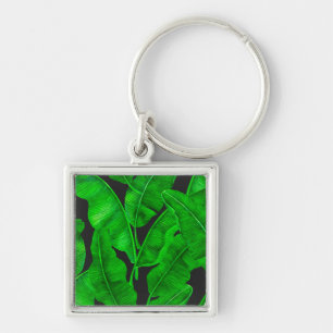Banana leaves pattern key ring