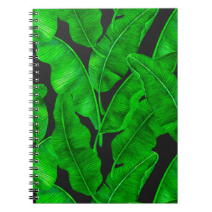Banana leaves pattern notebook