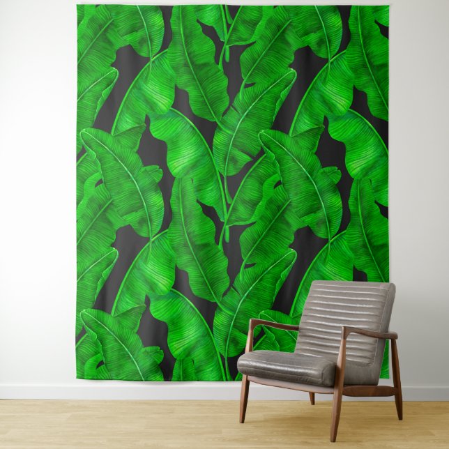Banana leaves pattern tapestry (In Situ)