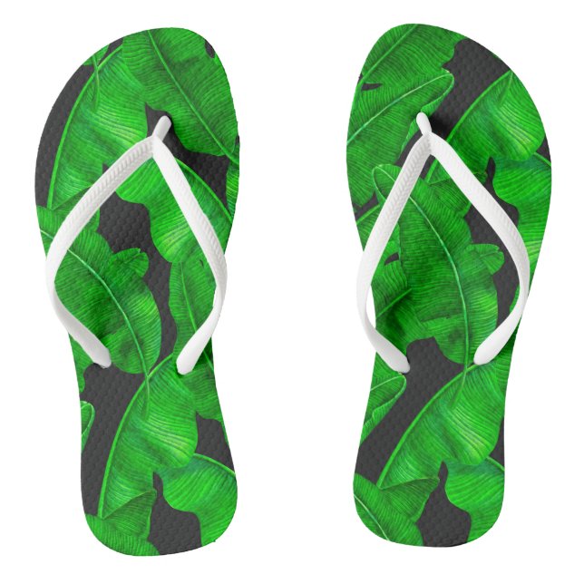 Banana leaves pattern thongs (Footbed)