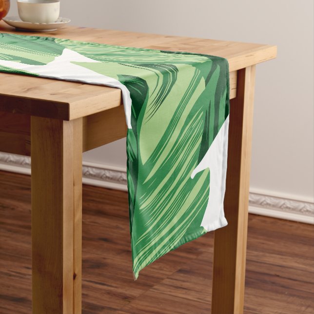 Banana leaves short table runner (In Situ)
