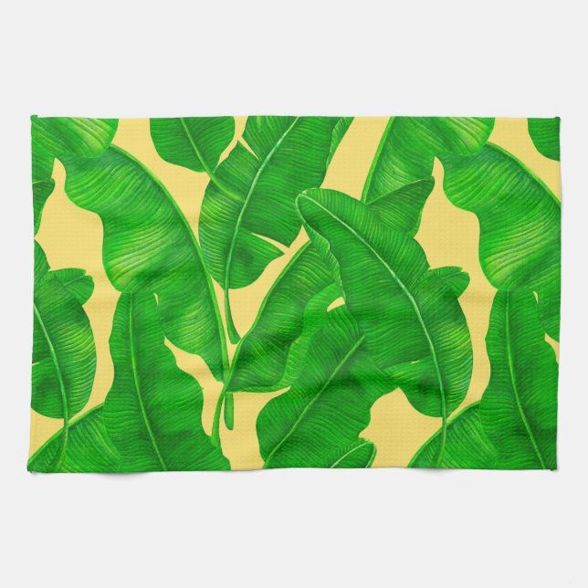 Banana leaves tea towel (Horizontal)