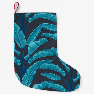 Banana Leaves: Vintage Tropical Pattern. Small Christmas Stocking