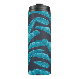 Banana Leaves: Vintage Tropical Pattern. Thermal Tumbler